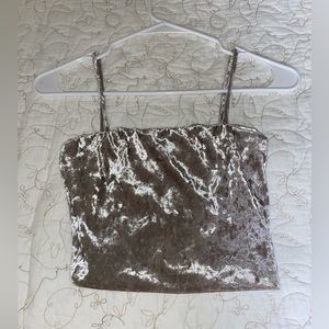 Velvet crop top